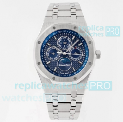 BF Factory Swiss Replica Audemars Piguet Perpetual Calendar 26606 Watch Blue Dial 41MM